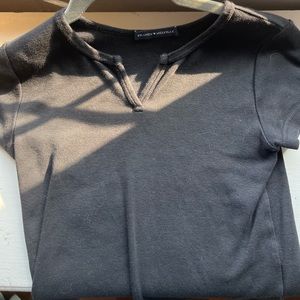 Black brandy Melville t shirt with v neck
